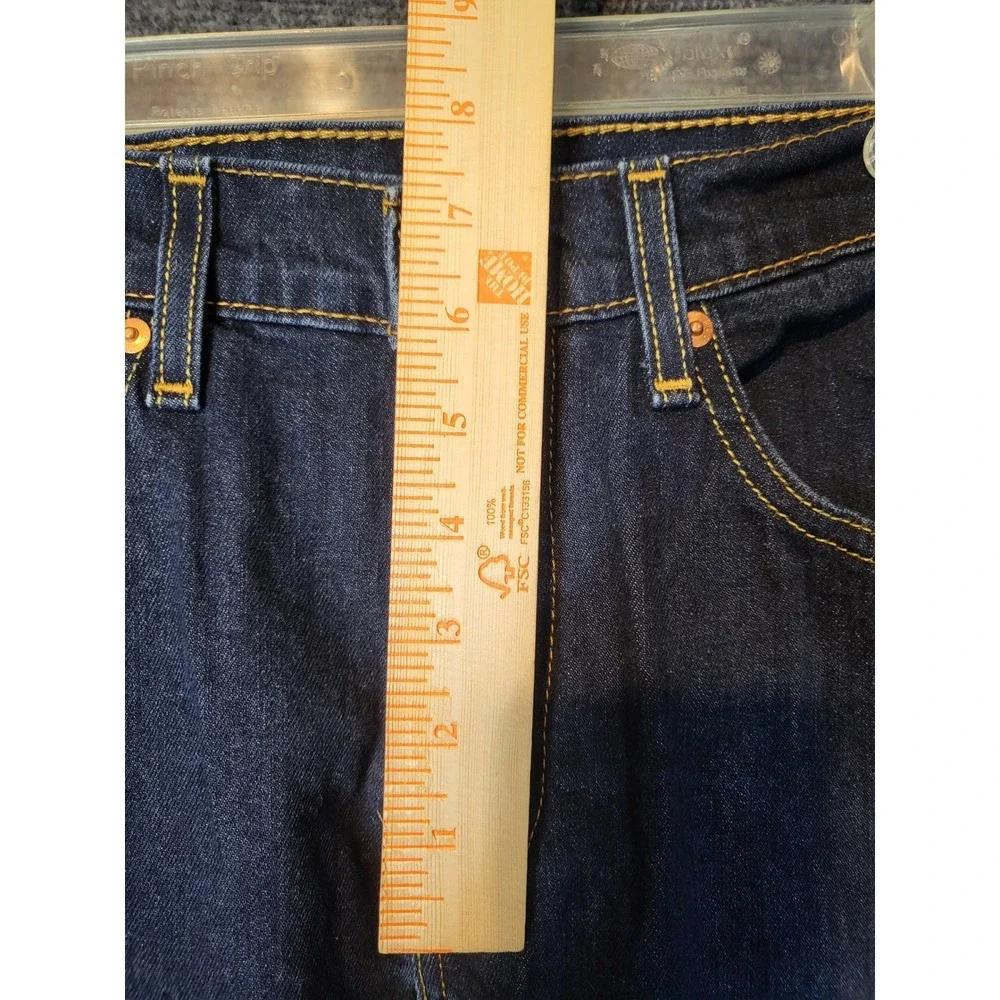 Levis 505 Mens Jeans Regular Fit Straight Leg Dark Wash‎ Denim Size W32 L30 Work